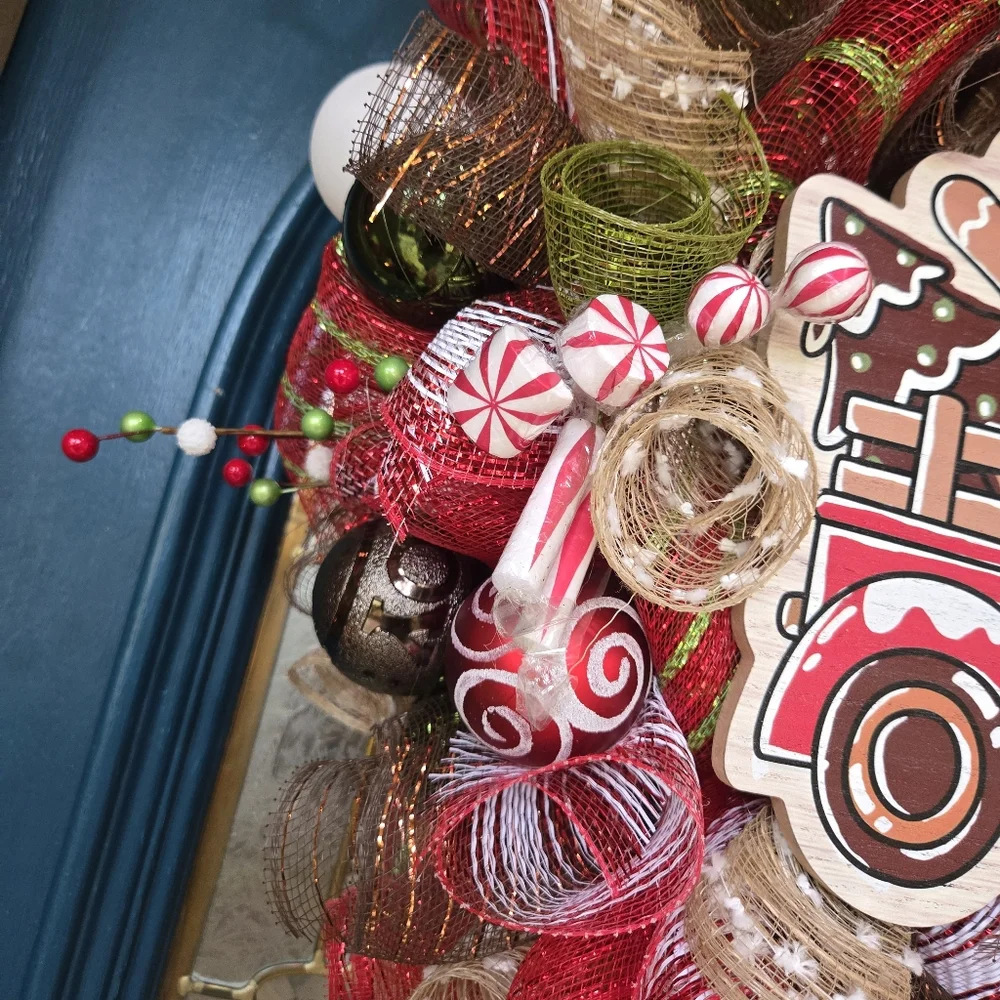 Little Red Truck Christmas Wreath